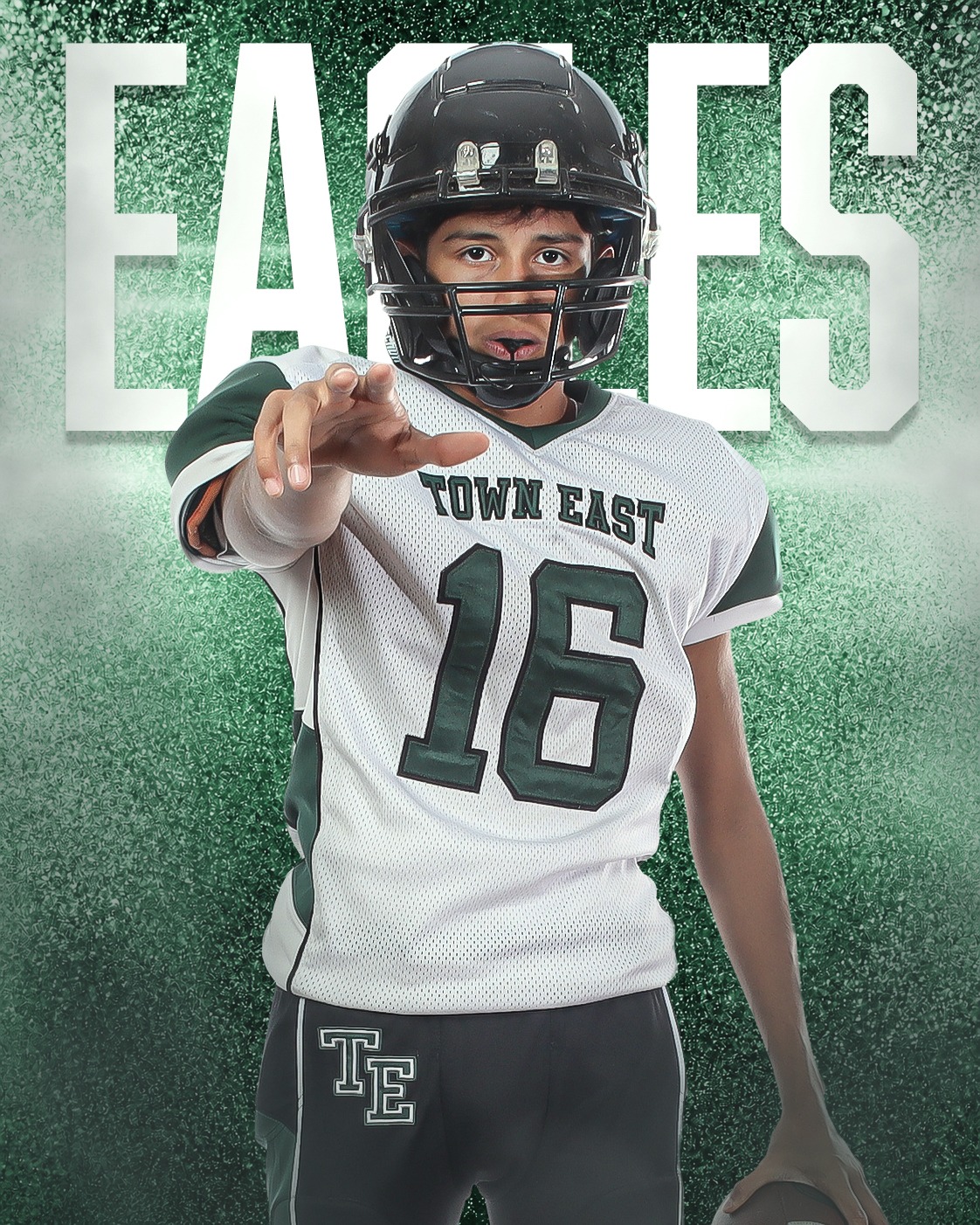 Town East Eagles football athlete composite